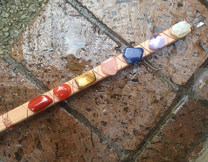 Crystal Chakra Wand or Scepter